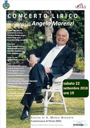 locandina concerto Marenzi 22 set 2018